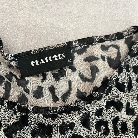 ❤️2/$50❤️[XXL]Feathers Boutique Leopard Print Women's Tank Blouse - Picture 2 of 7